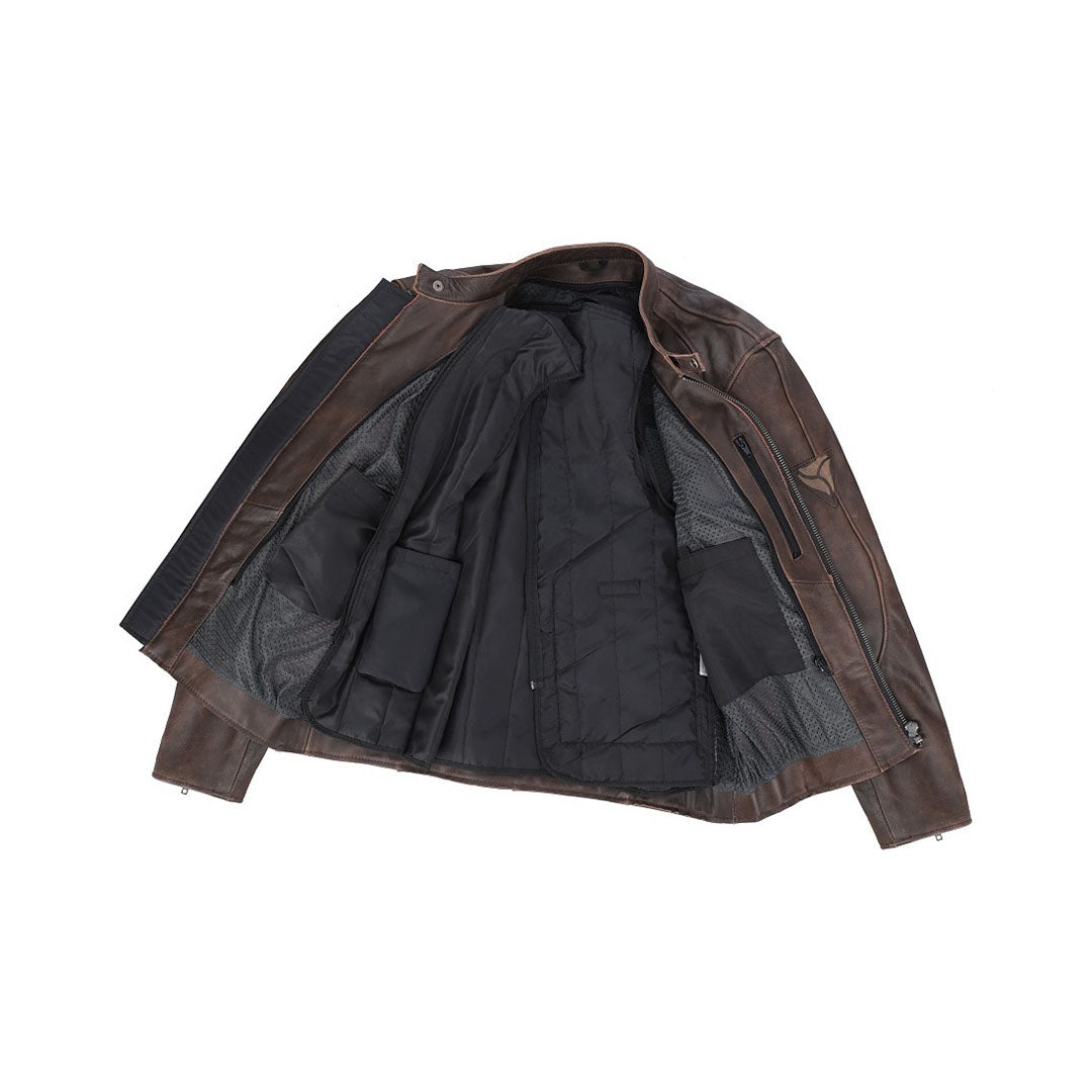 r tech street rider leather jacket brown maximomotouk